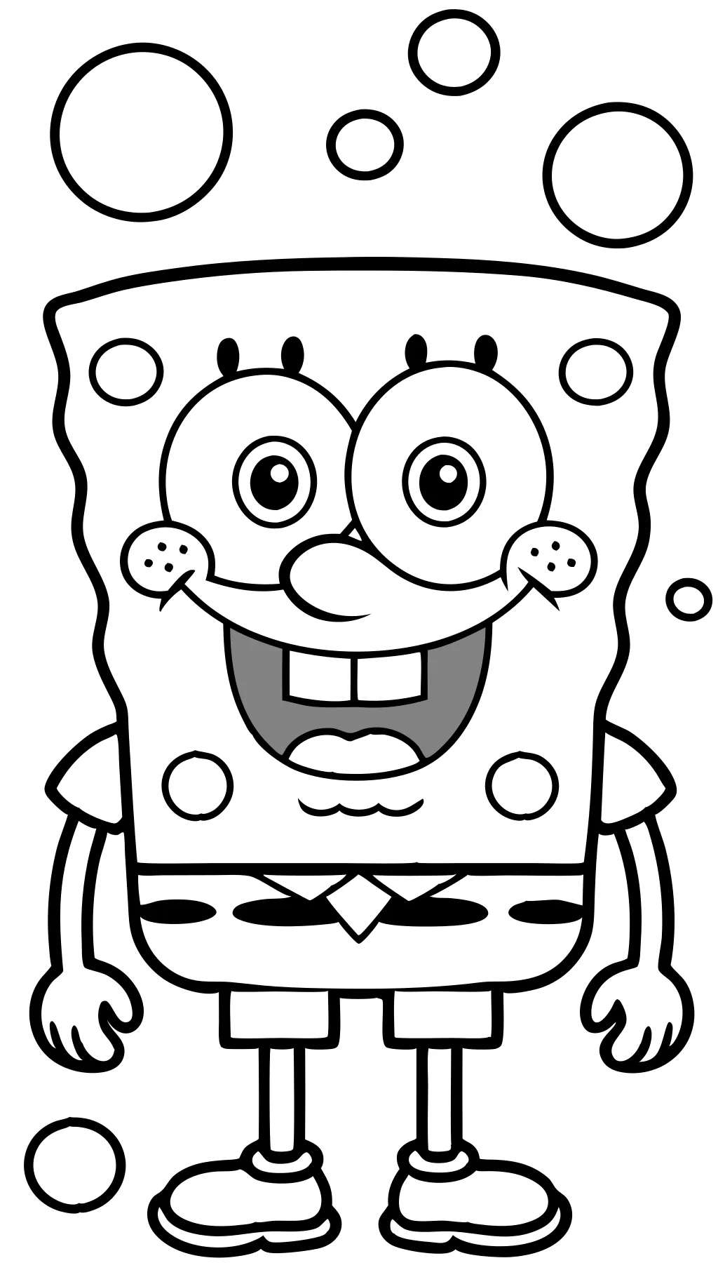 spongebob color page